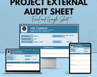 Externt revisionsblad för projektet för Excel och Google Sheets – Effektivisera ditt projekts efterlevnad och prestationsspårning