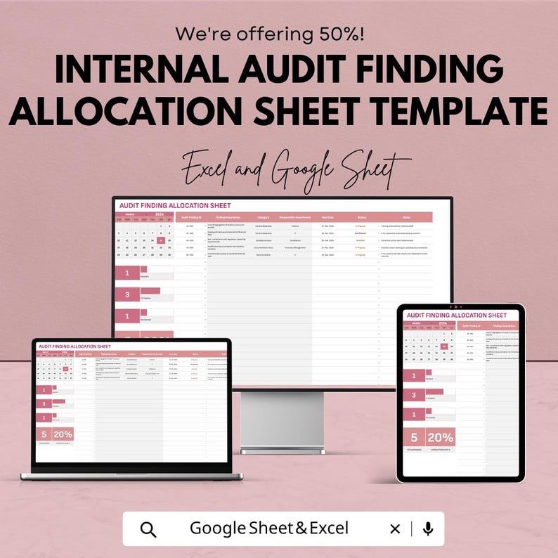Internal Audit Finding Tracker Template | Audit Finding Allocation ...