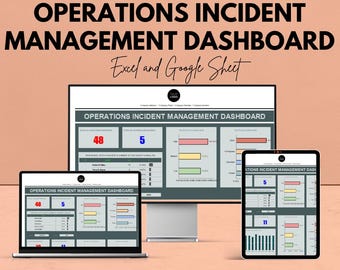 Panel de gestión de incidentes / Hojas de cálculo de Excel y Google / Registro de operaciones / Hoja de informe de incidentes / Plantilla de métricas en tiempo real
