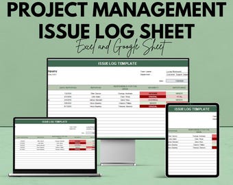 Projekt-Maßnahmen-Muster-Vorlage | Excel & Google Sheets | Verfolgen Sie Projektprobleme, priorisieren Sie Aufgaben, Team-Task-Tracker-Arbeitsblatt