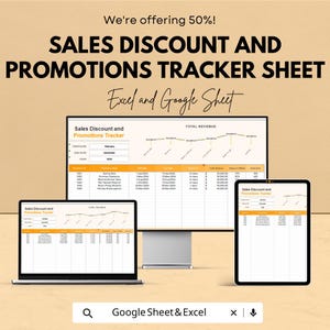 Mall för spårning av försäljningsrabatter och kampanjer för Excel och Google Sheets - Spåra försäljningsprestanda
