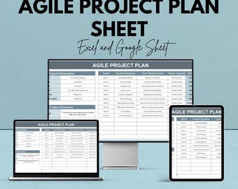 Agile Project Plan Sheet - Excel and Google Sheet Template for Task Management, Sprint Planning & Team Collaboration