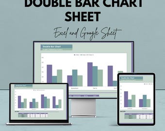 Double Bar Chart Template für Excel & Google Sheets - Daten sichtbar machen und vergleichen