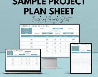 Modelo de Planilha de Planejamento de Projeto | Gerenciamento de Projetos em Excel e Planilhas Google | Rastreador de Tarefas e Cronograma