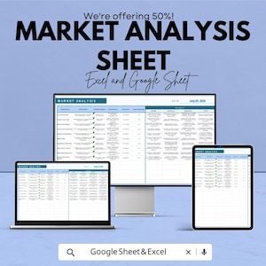 Market Analysis Sheet - Excel & Google Sheet Template for Business Insights and Strategy Planning