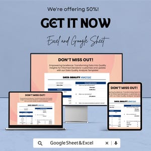 Mall för datakvalitetsanalys | Kalkylblad för dataanalys | Instrumentpanel för datakvalitet | Excel och Google Sheets bild 6