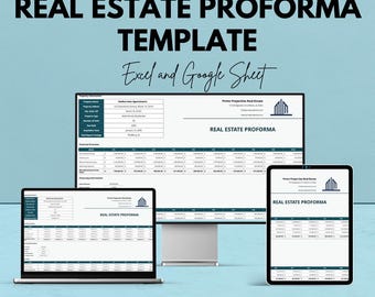 Modello di proforma immobiliare, calcolatore per investimenti immobiliari, modello finanziario per immobili in affitto, proforma in Excel e Fogli Google