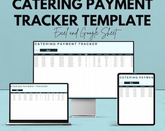 Catering Payment Tracker | Excel & Google Sheets Template | Catering Invoice Log | Event Payment Tracker | Catering Business Tool