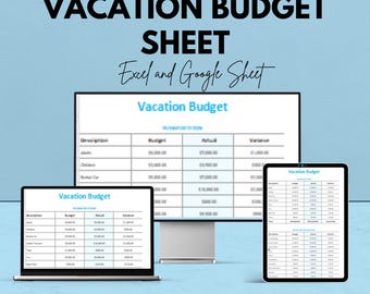 Urlaubsbudget Blatt | Reisekosten-Tracker | Google Sheet & Excel | Reiseplaner für Familien-, Solo- oder Gruppenreisebudgetierung