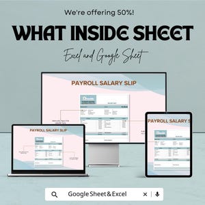 Buy Payroll Salary Slip Sheet Template - Excel & Google Sheets ...
