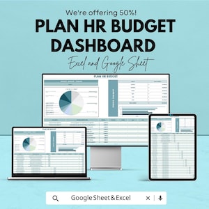 Plan HR Budget Sheet Excel & Google Sheet - HR Budget Template for Efficient Planning and Management