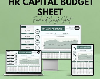 Foglio di budget per il capitale delle risorse umane - Modello di Google Sheet per la pianificazione della forza lavoro e la gestione finanziaria / Pianificazione strategica, gestione delle spese