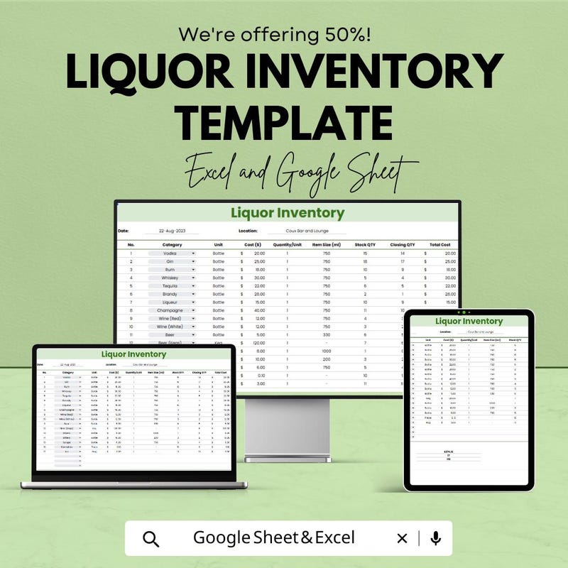 Invnetory Counting Excel Inventory Counting - Etsy