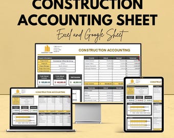 Buchhaltung Vorlage | Excel & Google Sheet | Projektkosten Tracker | 50% Rabatt!