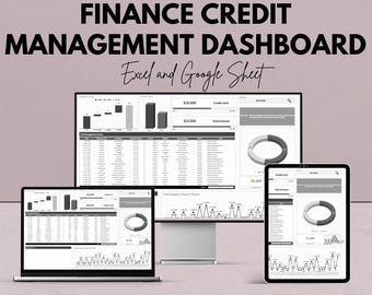 Painel de Gestão de Crédito Financeiro - Modelo de Excel e Planilhas Google para Acompanhamento da Saúde de Crédito e Controle Financeiro