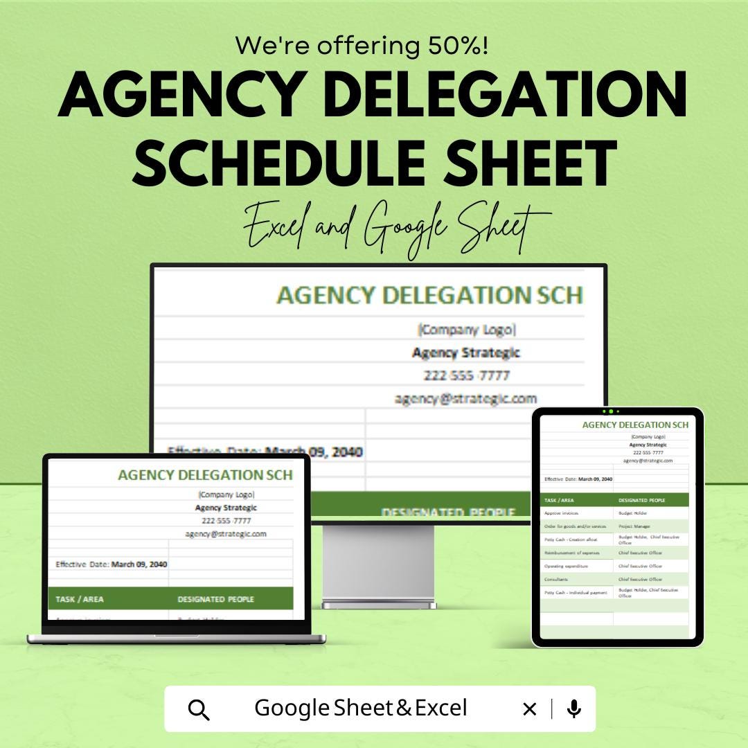 Task Delegation Template.pdf Agency Delegation Schedule Template - Google Sheets | Task Management ...