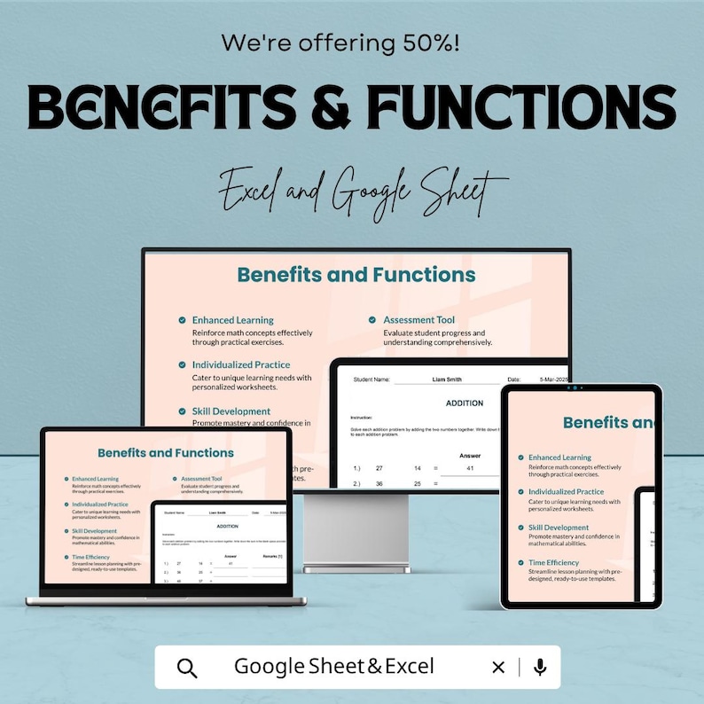 Excel Examples For Practice Math Problems Math Worksheet Template | Addition Worksheet Sheet | Printable Math ...