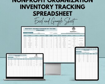 Kalkylblad för lageruppföljning för ideell organisation - Excel- och Google Sheets-mall för resurshantering