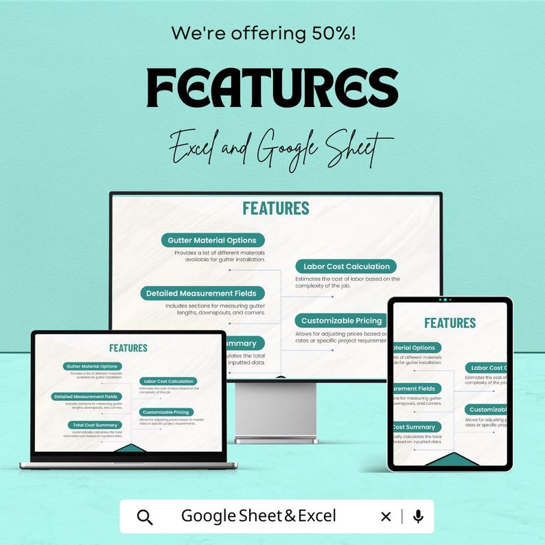 Gutter Estimate Template Sheet - Professional Building & Home Gutter ...