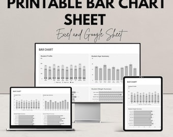 Druckbares Balkendiagramm für Excel & Google Sheets - Daten einfach darstellen
