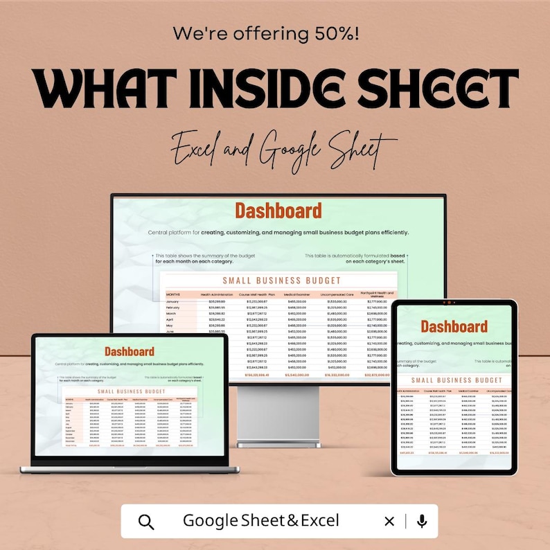 Small Business Budget Template | Business Budget Spreadsheet | Expense ...