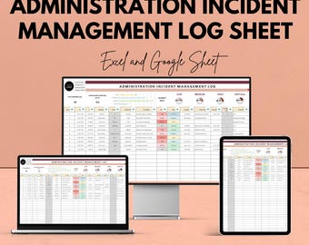 Administration Incident Management Log Sheet – Excel and Google Sheets Template for Tracking & Reporting Incidents