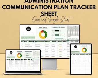 50% SALE - Plan-Plan-Plan-Tracker-Sheet - Excel & Google Sheets | Verfolgen und organisieren Sie die Kommunikationsbemühungen |