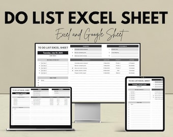 To Do Liste Excel Tabelle | Aufgaben- und Produktionsplan | Google Sheet Vorlage zum Organisieren von Aufgaben