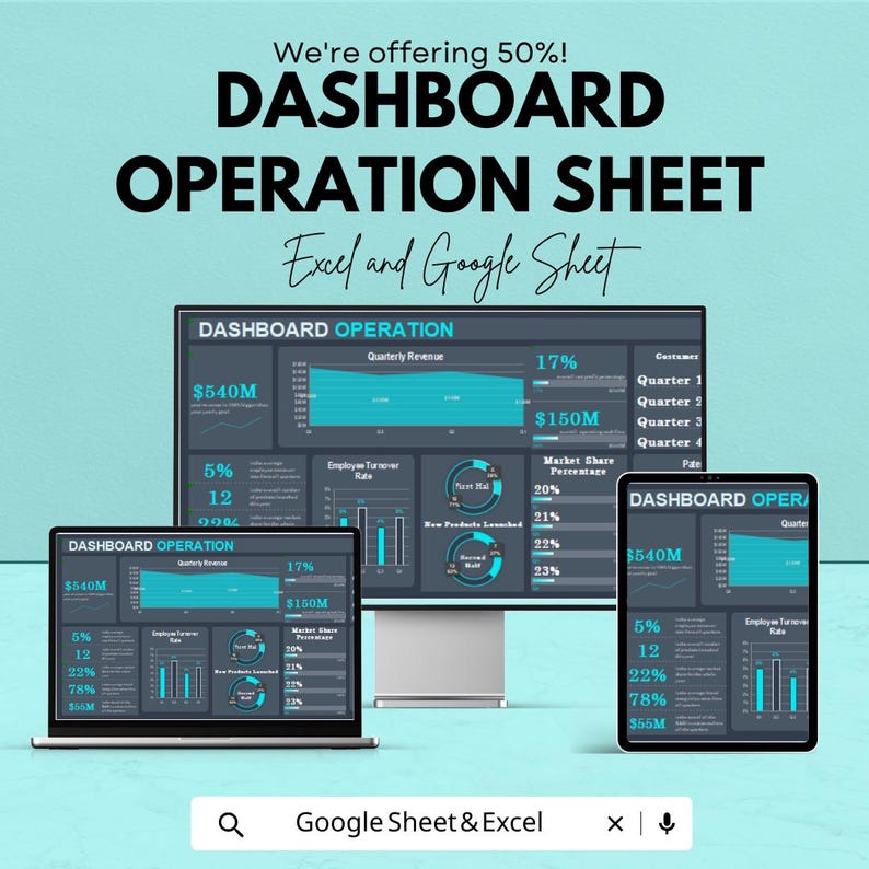 Dashboard Operation Template | Business Operations Dashboard | KPI ...