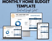 Monthly Home Budget Template | Home Budget Spreadsheet | Excel & Google Sheets Monthly Expense Tracker | Household Budget Planner