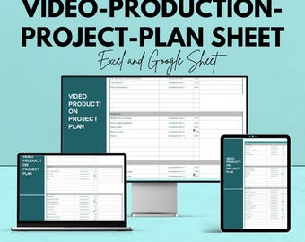 Videoproduktion Projektplan Vorlage | Google Sheet & Excel | Filmen Timeline Planer | Pre bis Post Produktion Tracker