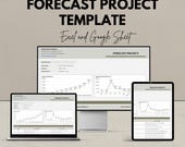 Forecast Project Template, Project Forecast Spreadsheet, Financial Projection Template,  Business Forecast Planner, Revenue Planning Tool