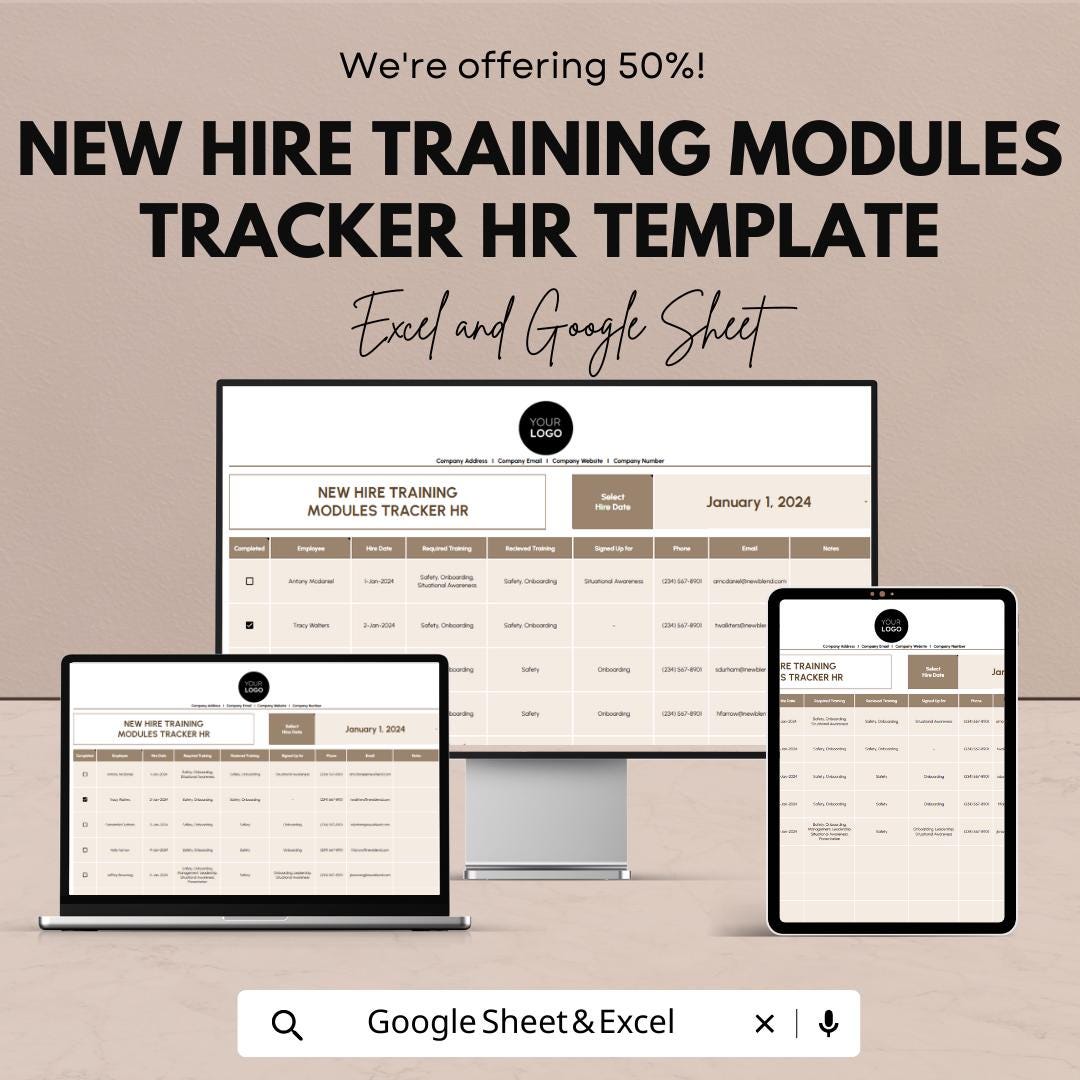 Training Module Template Download New Hire Training Modules Tracker HR Template | Employee Onboarding ...