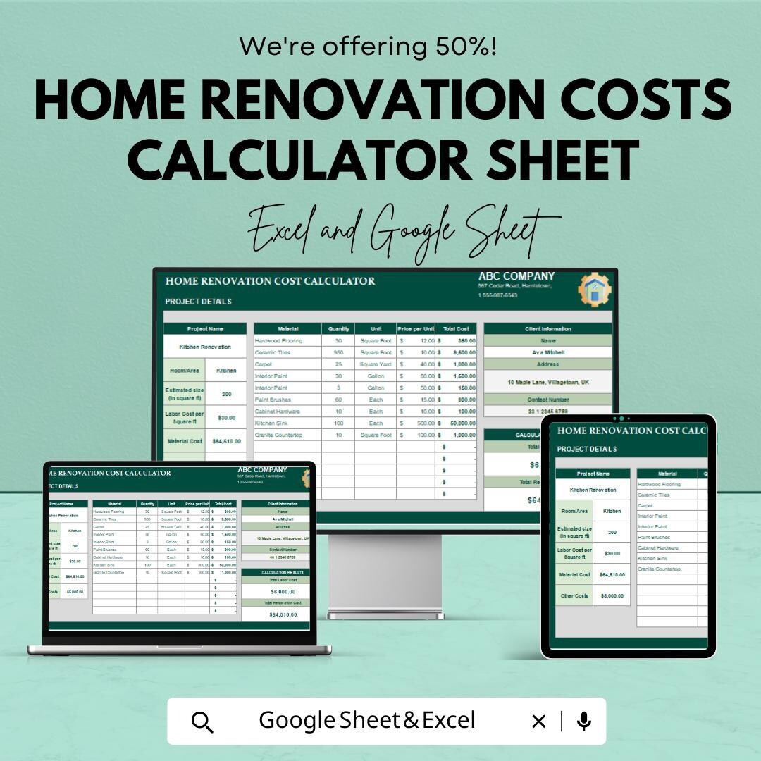 Snapshot of Scandinavian Home Renovation Cost Calculator For Material Costs