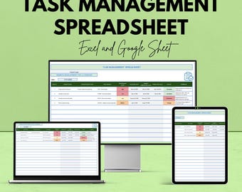 Aufgaben-Planung | Excel & Google Sheet Vorlage | Effizienter Aufgaben-Organizer | Projekt Tracking Tabelle