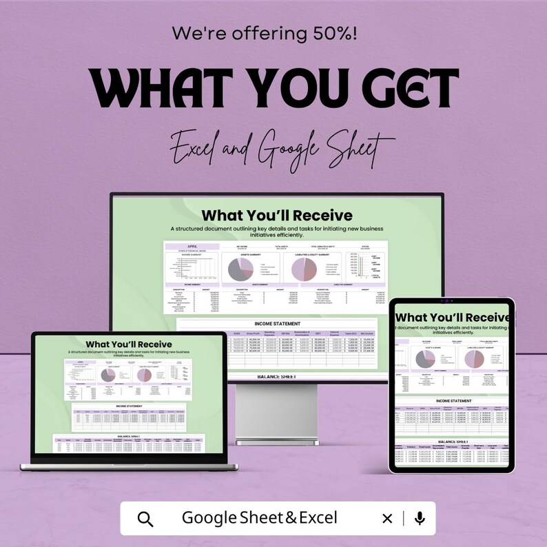 Startup Financial Model Template for Excel and Google Sheets | Budget ...