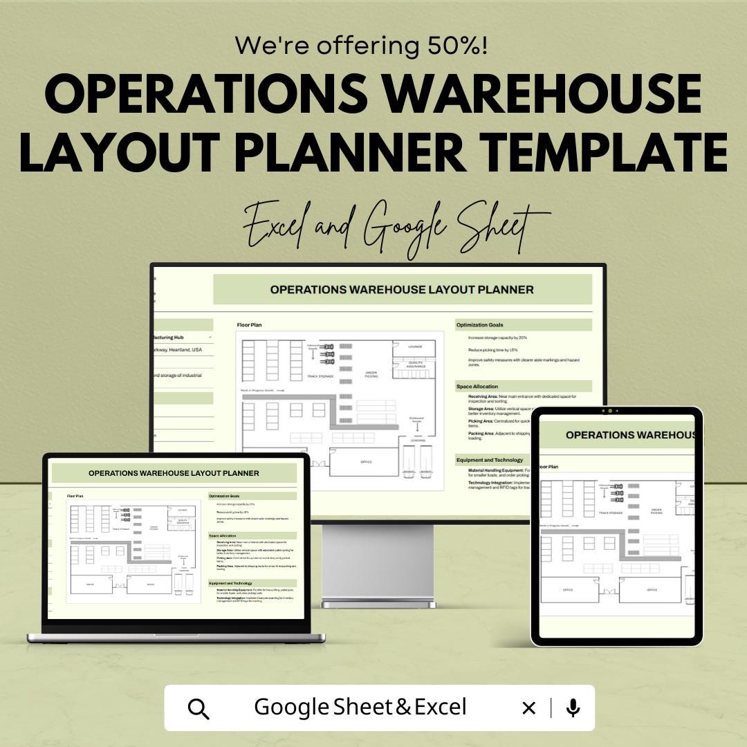Contoh Operational Layout Operations Warehouse Layout Planner Template | Warehouse Floor Plan ...