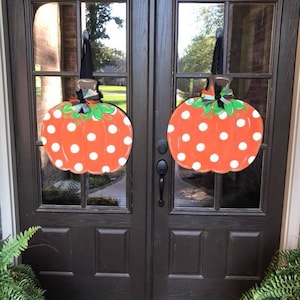 Pumpkin Door Hanger, Fall door hanger