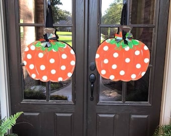 Pumpkin Door Hanger, Fall door hanger