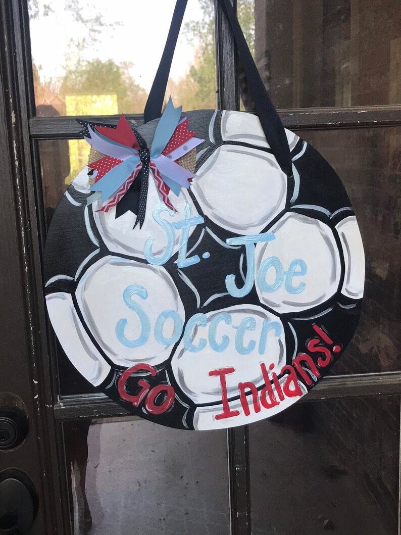 Soccer Ball Door Hanger Etsy