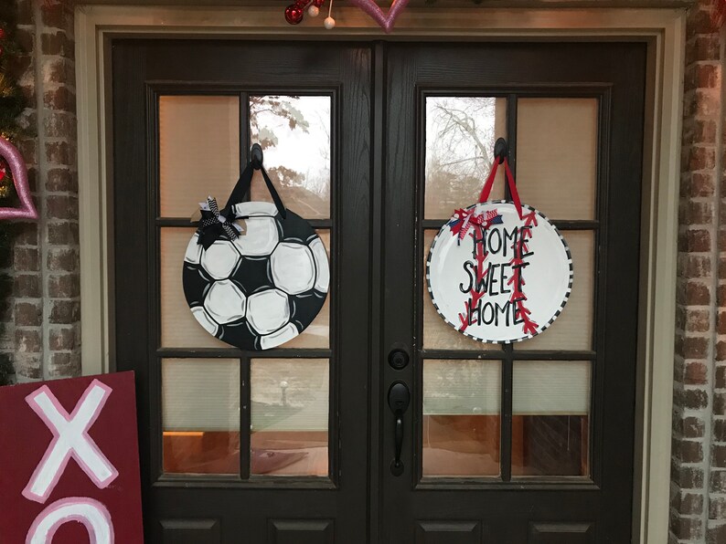 Soccer Ball Door Hanger Etsy