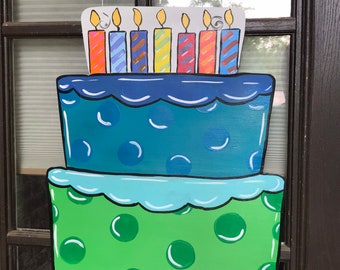 Birthday cake Door Hanger