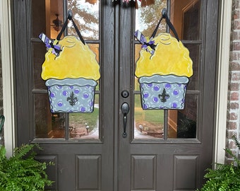 Lauren Seago Rainbow Snowball Door Hanger