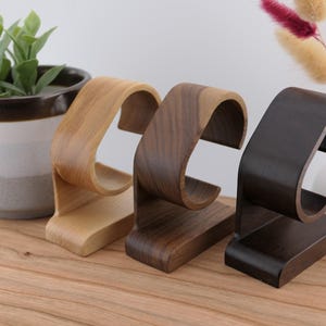 Wooden Watch Stand - Minimalist Timepiece Display image 2