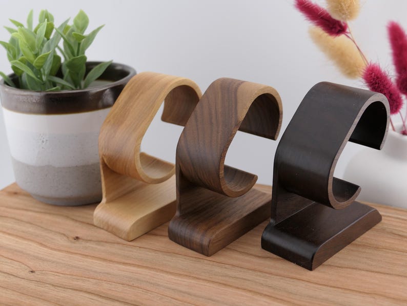 Wooden Watch Stand - Minimalist Timepiece Display image 2