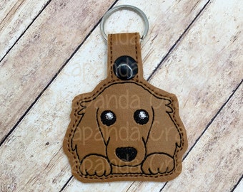 Dachshund Embroidered Key Fob