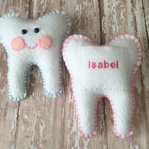 Custom Name Personalize Tooth Fairy Pillows Your choice of color