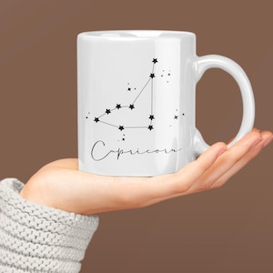 Capricorn Zodiac Mug, Coffee Mug, Astrology Mug, Birthday Gift, Shower Gift, Witch Gift, Personalized Gift, Mother&#39;s Day Gift, Gift for Her