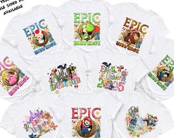 Super Mario Bros T-Shirt, 80er Jahre Gamer Tee, doppelseitiger Druck