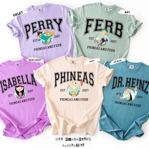 Choose from all your favorite Phineas and Ferb characters including Phineas, Ferb, Perry, Dr. Heinz, Isabella, Candace, Baljeet, Jeremy, and Buford